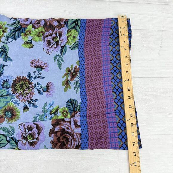 Anthropologie Purple and Blue Floral Wide Leg Pants - Picture 15 of 16